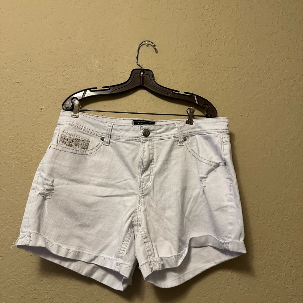 Cato Women's White Denim Shorts